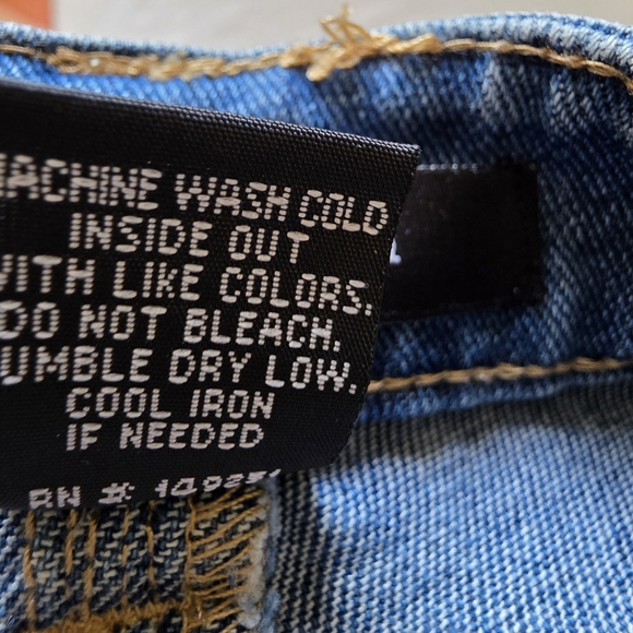 Baccini Denim Midi Skirt Sz 16 A-Line Long Frayed Hem Jean Festival Y2K Vibe - Picture 5 of 5